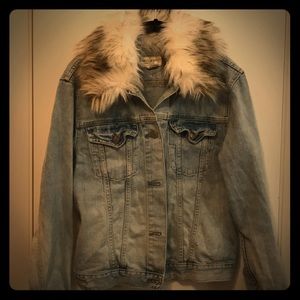 Denim & Supply Jacket with Fur